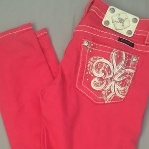 Missme pink skinny jeans.